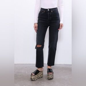 Re/Done Extra Stretch High Rise Stove Pipe Jeans